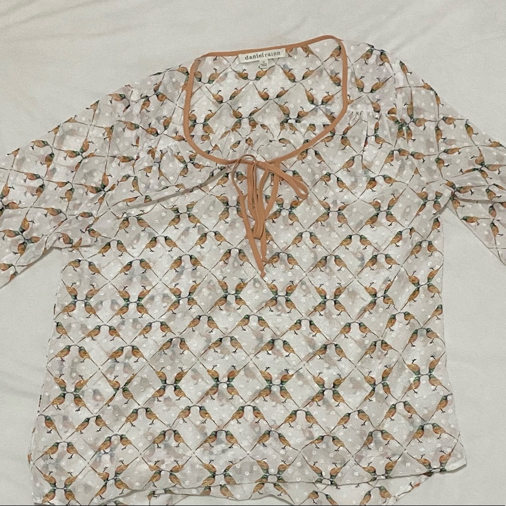 Daniel Rainn birds blouse